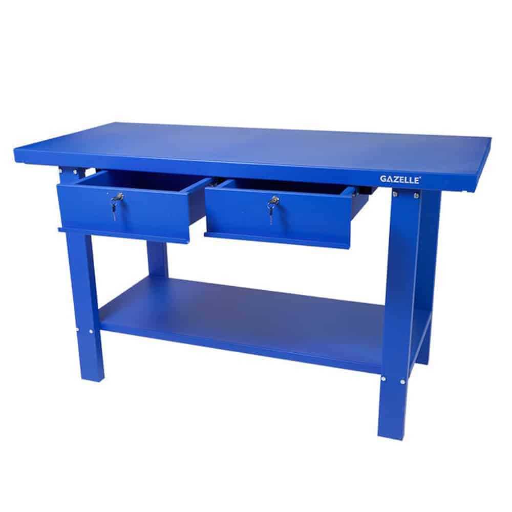 Gazelle 59 In. Steel Workbench with Drawers, 150kg Load Capacity