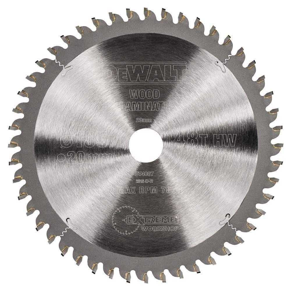 Dewalt Extreme Circular Saw Blade - 165mm x 20mm x 48T