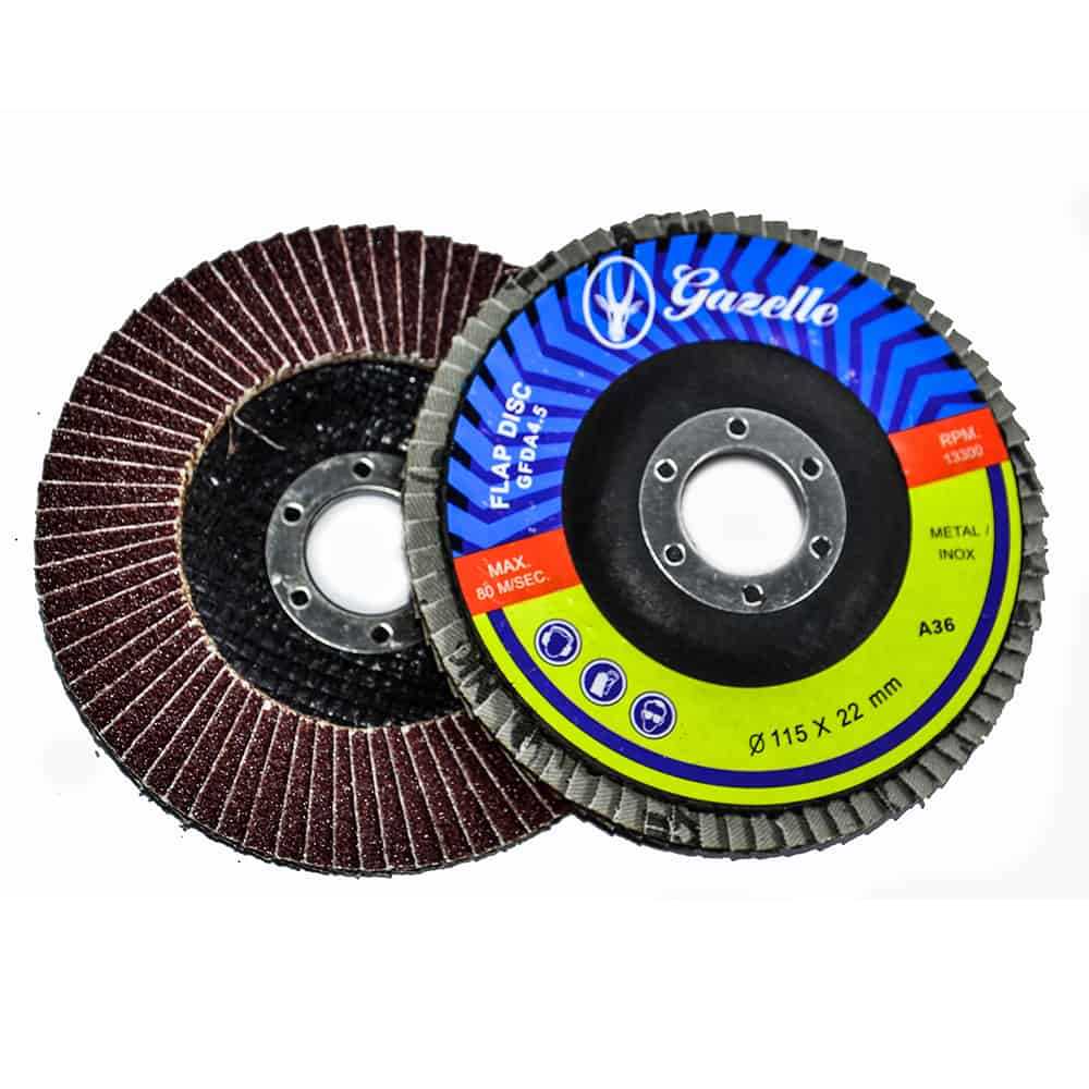 Gazelle 4.5 In. Aluminium Oxide Flap Disc (115mm), 100 Grit 