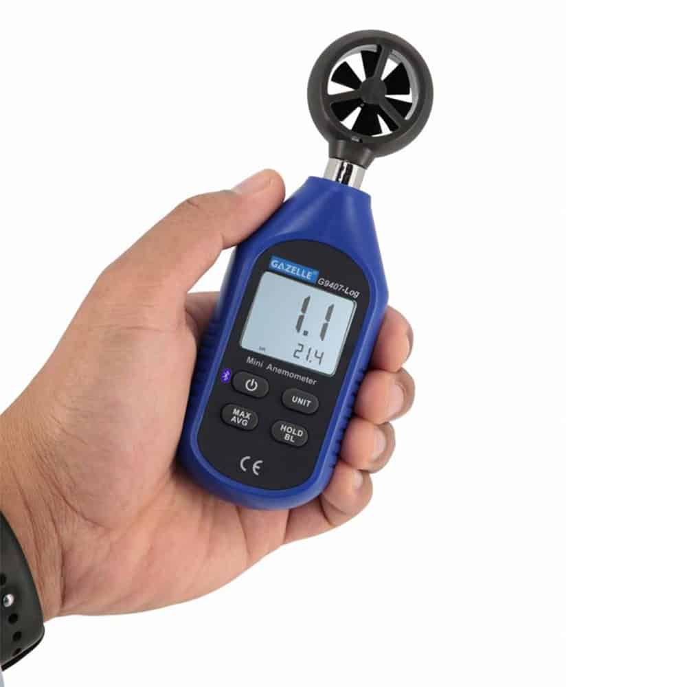Gazelle Mini Anemometer with Bluetooth, 030m/s G9407Log Shop Online