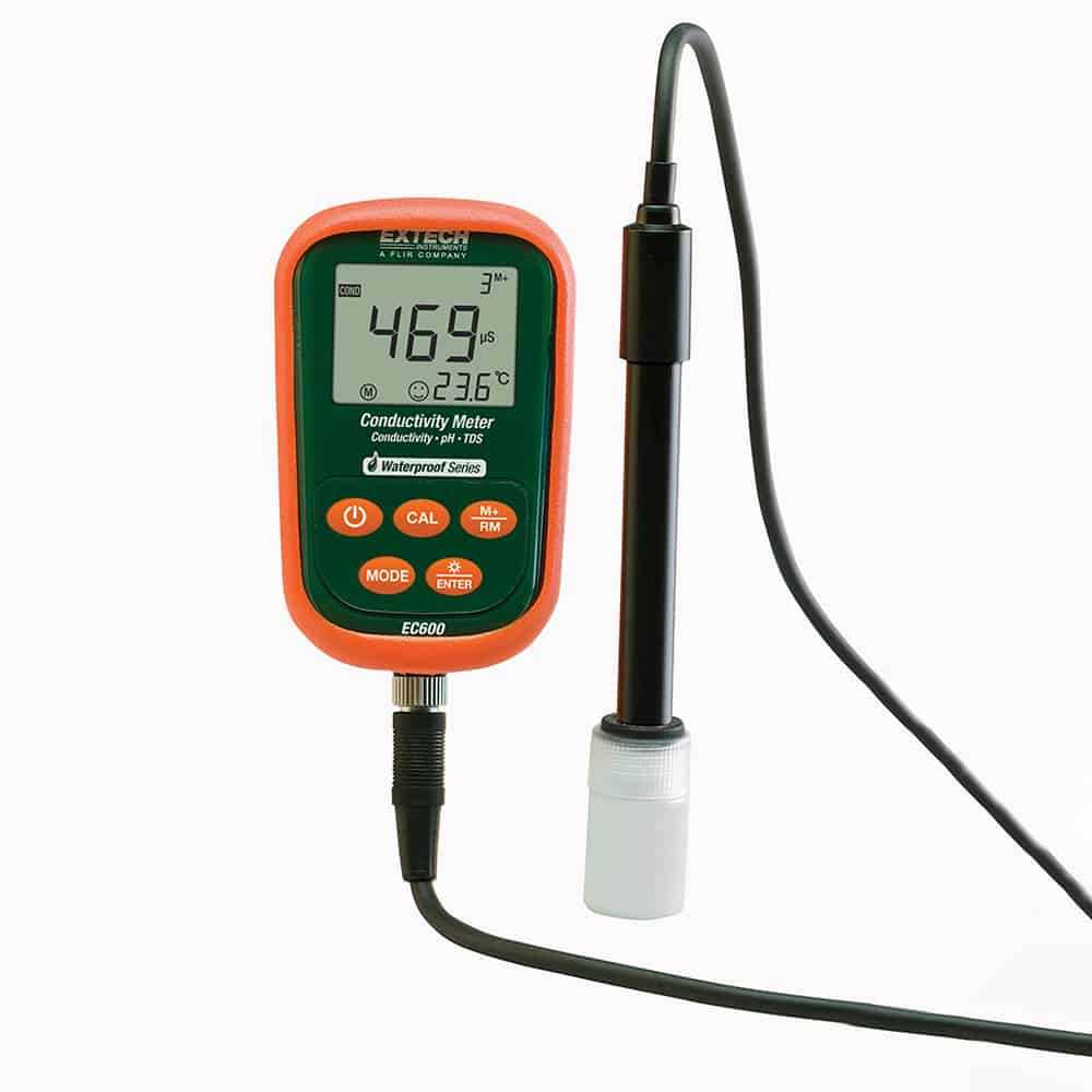 Extech Waterproof Meter, pH, mV, Conductivity, TDS, Salinity, Temperature
