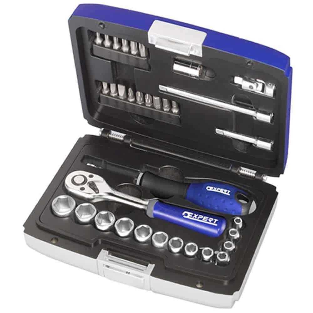 Expert 1/4 Inches Socket And Accessory 34 Pieces Set