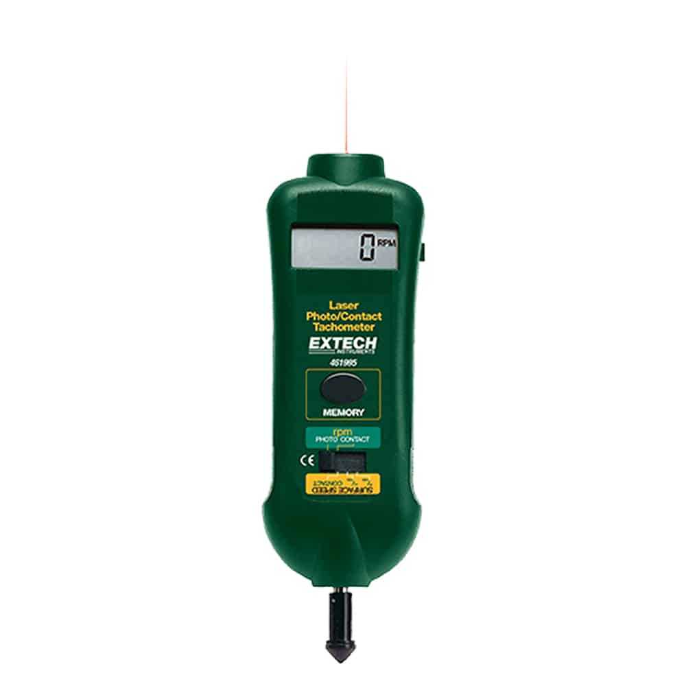 Extech Combination Contact / Laser Photo Tachometer, 10 to 99,999 RPM