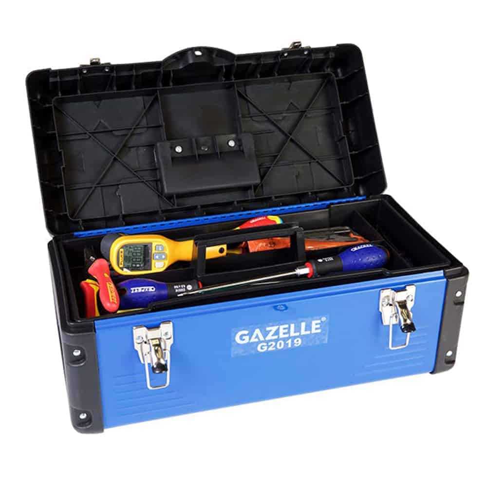 Gazelle 20 In. Portable Tool Box with Tray, 15kg Capacity, Powder Coated