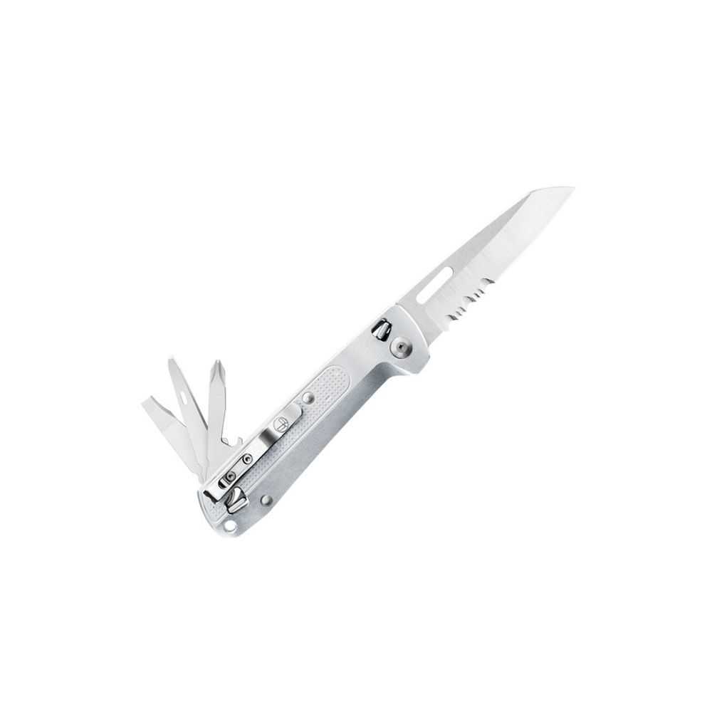 Leatherman Free® K2x - 8-in-1 Multi-Tool, Silver includes Combo Knife, AWL, 3x Screwdrivers, Package Opener, Bottle Opener and Pry Tool