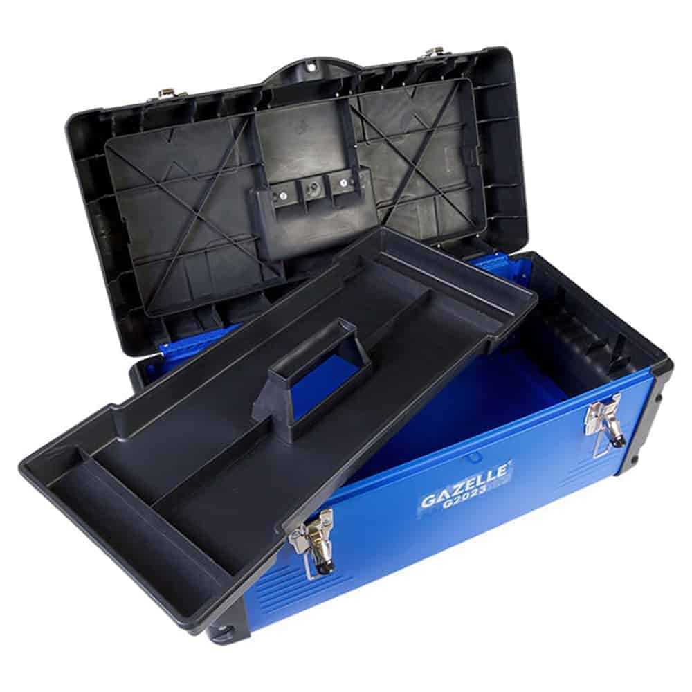 Gazelle 23 In. Portable Tool Box with Tray, 15kg Capacity, Powder Coated