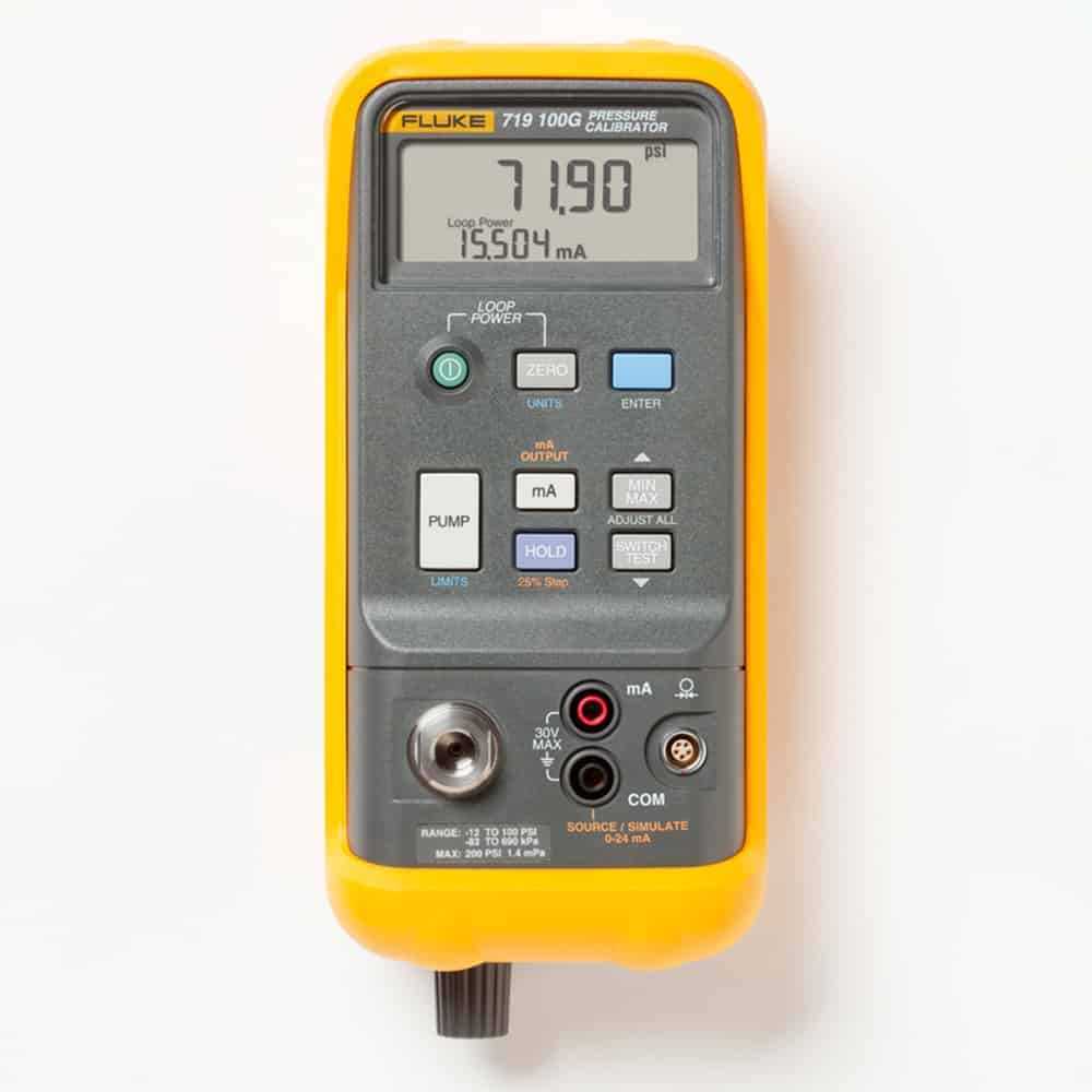 Fluke Electric Pressure Calibrator -12 to 100 PSI, -850 mBar to 8 Bar