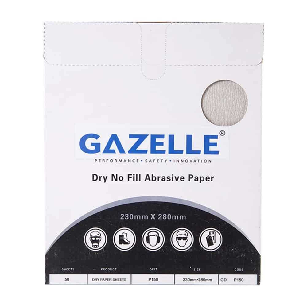 Gazelle 8x11 In. Dry Sandpaper Sheets, 100 Grit (Pack Of 50)
