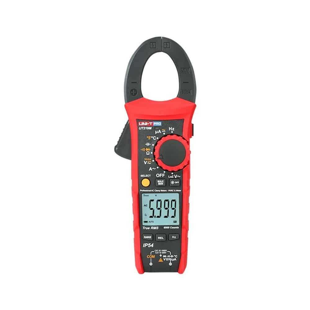 Uni-T HVAC TRMS Clamp Meter, 3-Phase Motor Sequence Test, 600A, 33mm Jaw, CAT IV 600V