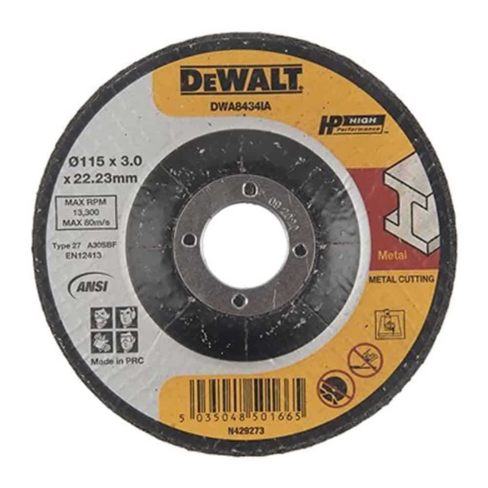 Dewalt Metal Cutting Wheel- 115 x 3 x 22.23mm Type 42