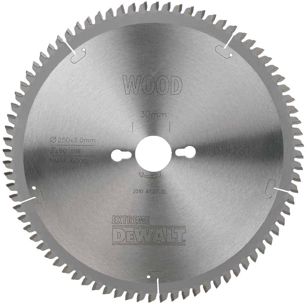 Dewalt Extreme Circular Saw Blade 250mm x 30mm x 80T DT4287QZ Shop