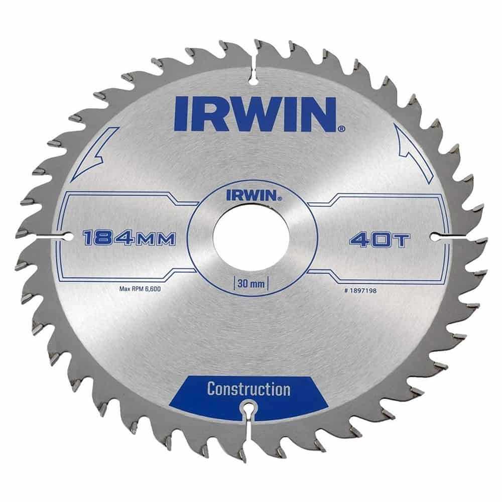 Irwin Professional Wood Circular Saw Blades 7 Inches / 184 x 40T x 30 mm