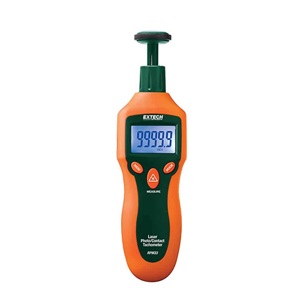 Extech Laser Photo Tachometer/Combination Contact, 2 to 99,999 RPM