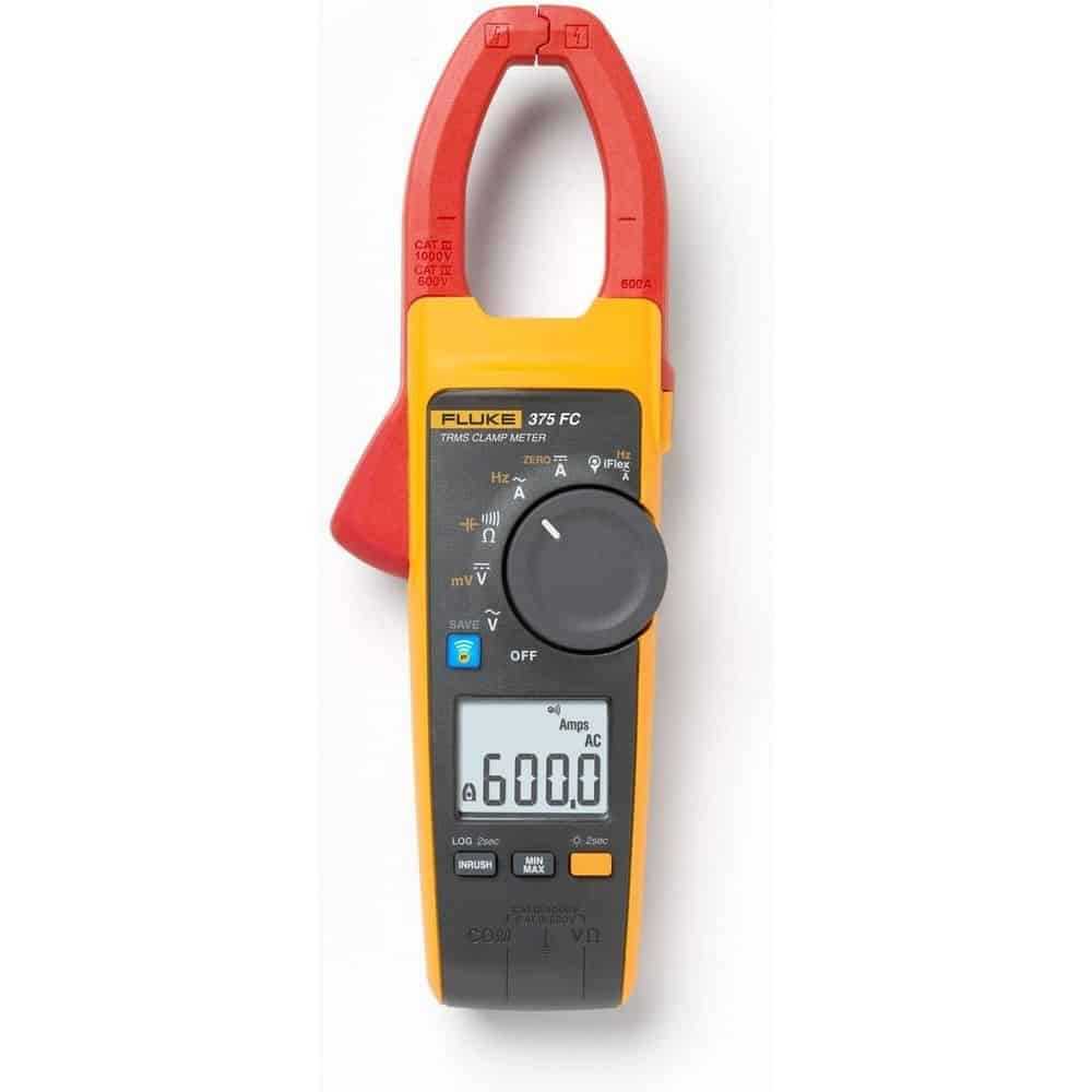Fluke True RMS AC/DC Clamp Meter, 600A, 34mm Jaw, CAT III 1000V, with 500mV DC Current and Capacitance Measurement