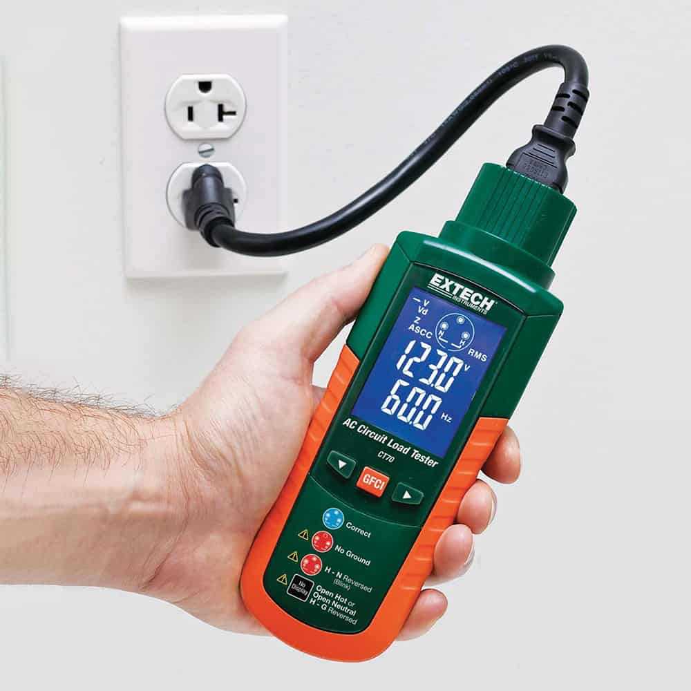 Extech GFCI And AC Circuit Analyzer, 90 to 240V