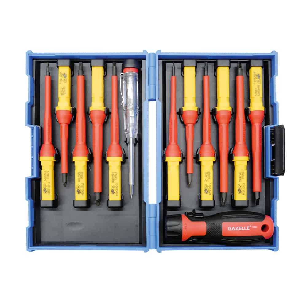 ほたる Gazelle 1000V Insulated Screwdriver Set, 13-Pieces - includes