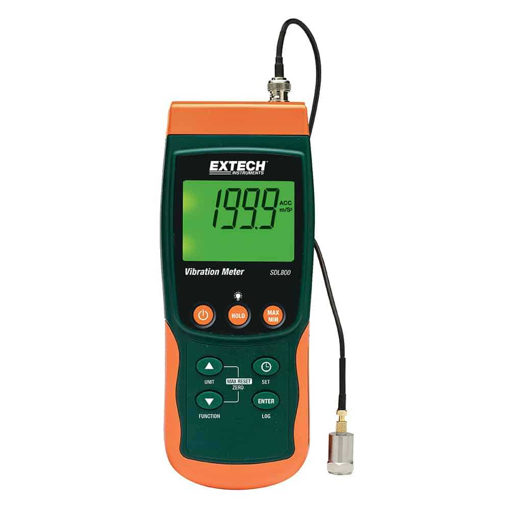 Extech Vibration Meter and Datalogger With SD Card, 10 to 1000Hz