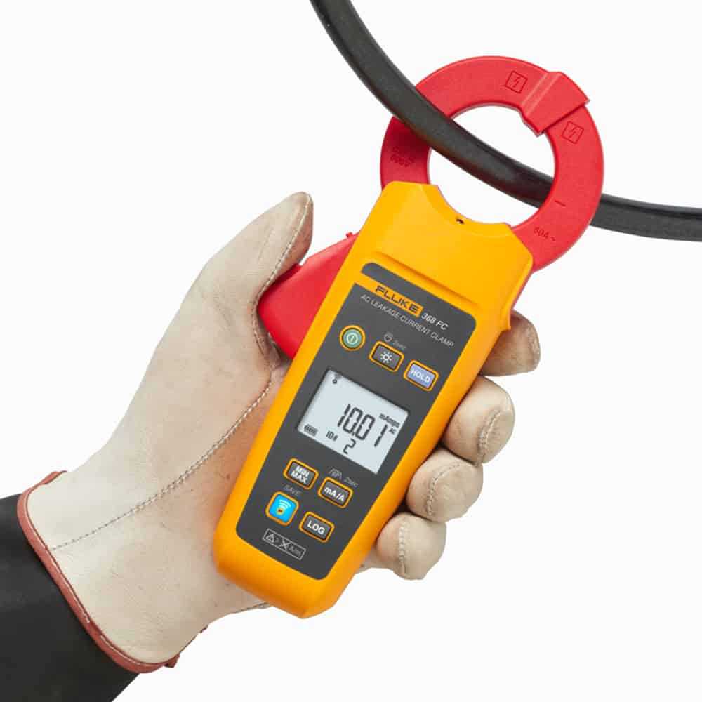 Fluke Leakage Current Clamp Meter, 60A, 40mm Jaw, CAT III 600V, with True RMS
