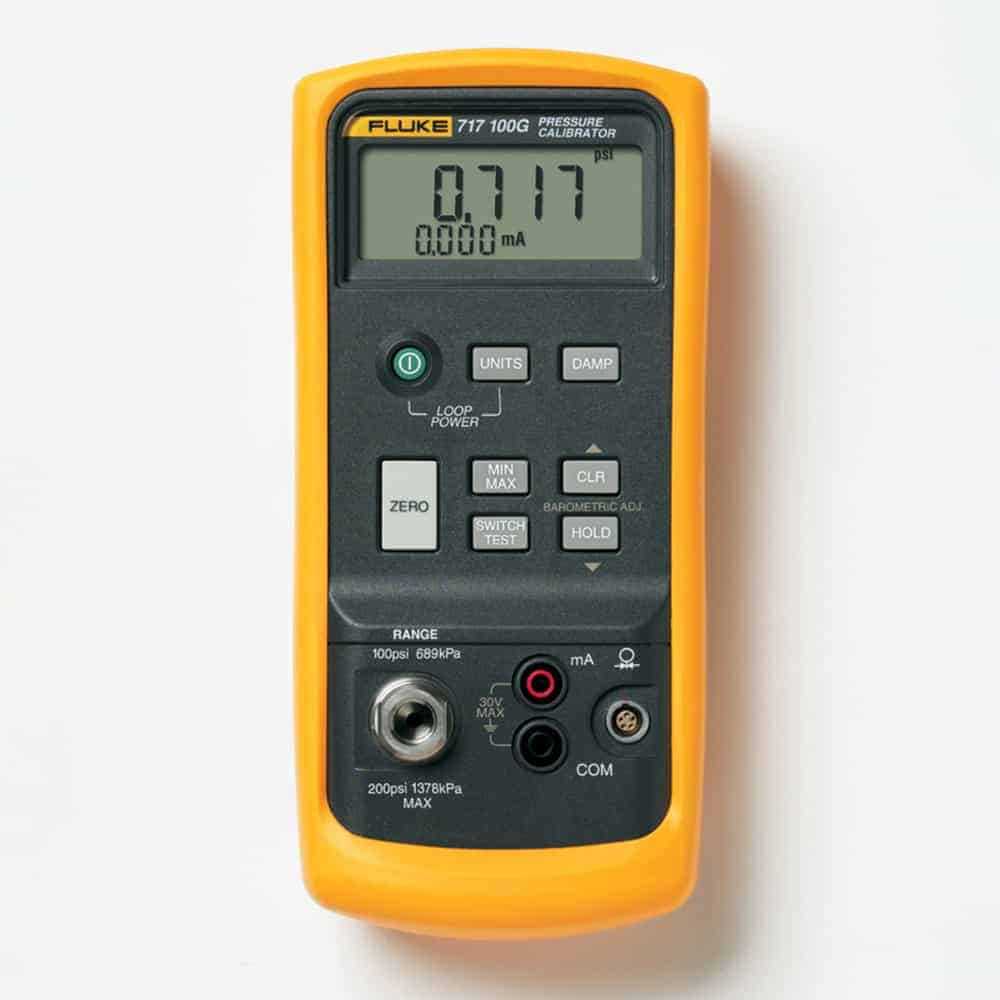 Fluke Pressure Calibrator, -12 To 30 PSI, -850 mBar to 2 Bar
