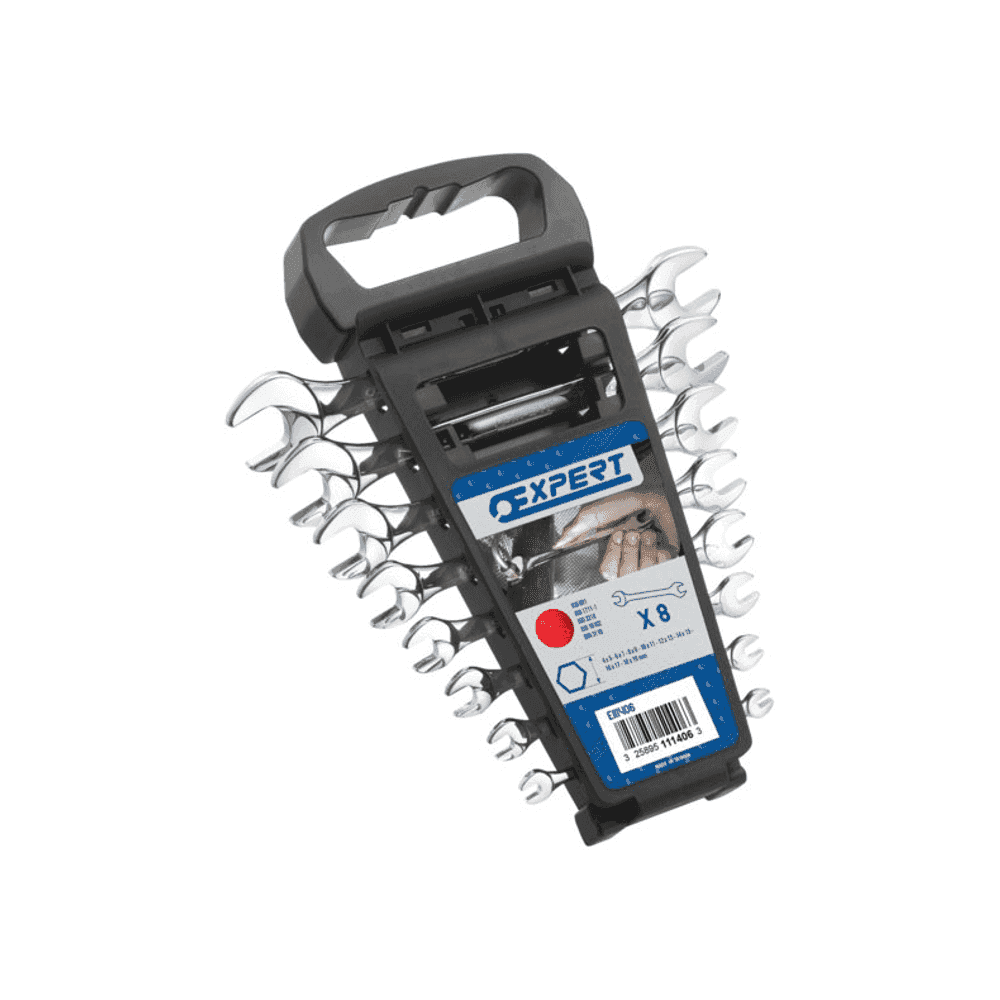 Expert Open End Wrench Set 8 Pieces - 4-19mm