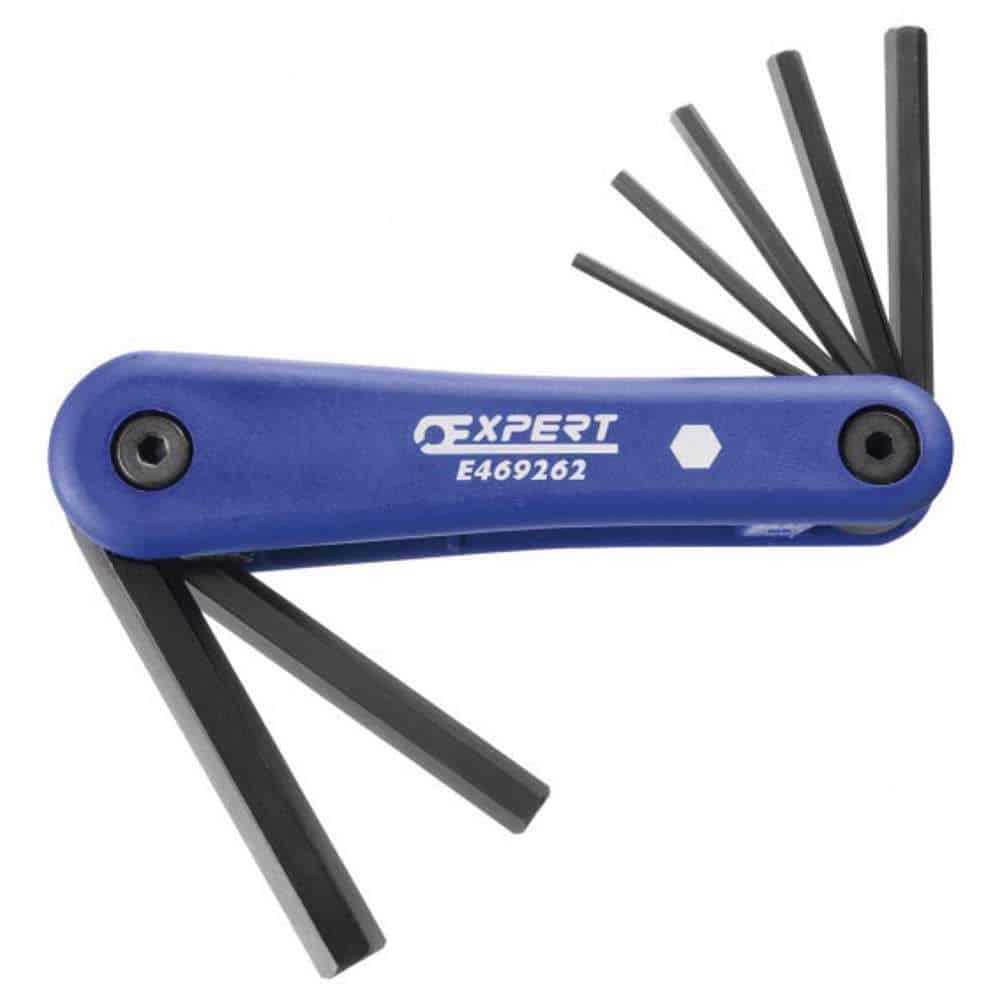 Expert Folding Metric 7 Hex Key Set - 2.5-10mm