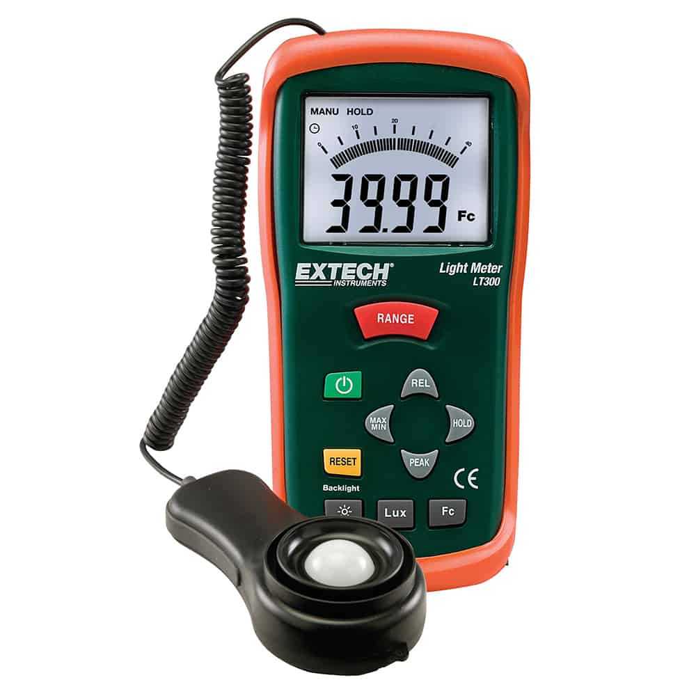 Extech Digital And Analog Display Light Meter, 400,000 Lux