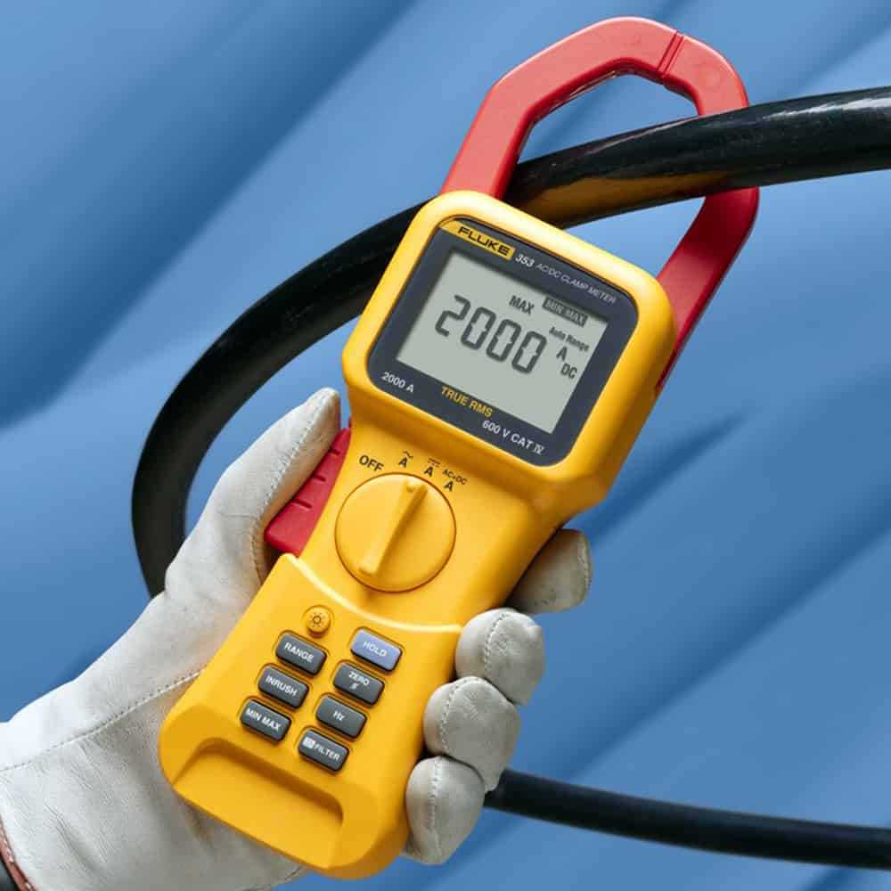 Fluke True RMS AC/DC Clamp Meter, 2000A, 58mm Jaw, CAT IV 600V (Current Measurement Only)