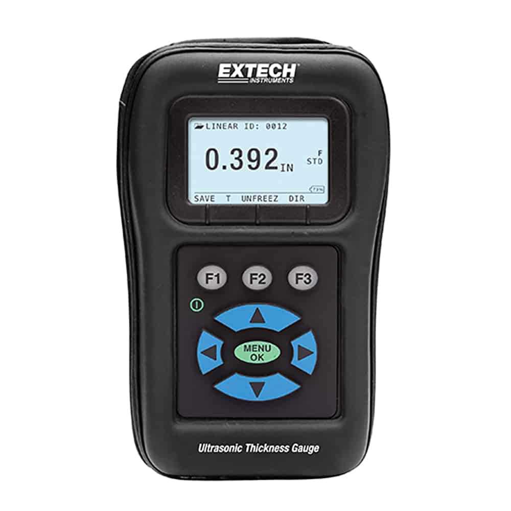Extech Digital Ultrasonic Thickness Gauge/Datalogger, 1 to 508mm