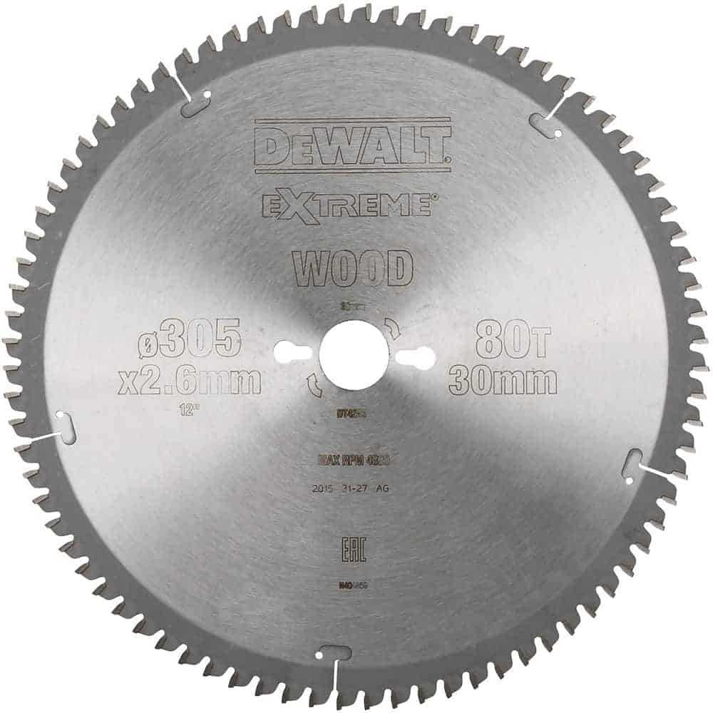 Dewalt Extreme Circular Saw Blade - 305mm x 30mm x 80T