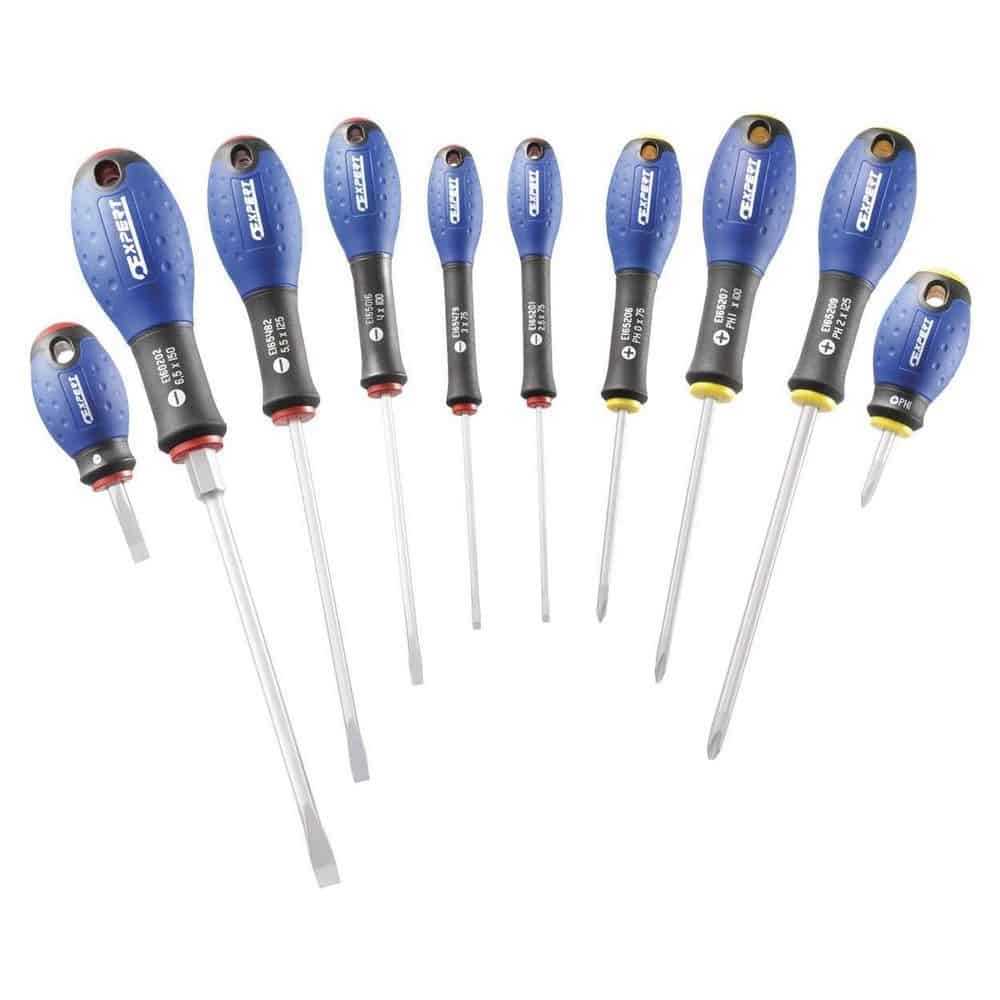 Expert Slotted Phillips Screwdriver Set - 10 Pieces