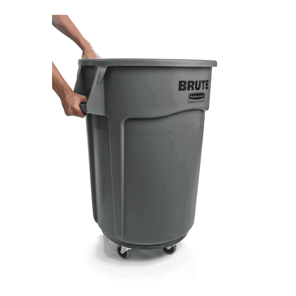 Rubbermaid BRUTE® Dolly for 20/32/44/55 Gal Waste Containers, Black, 250 lbs Load Capacity