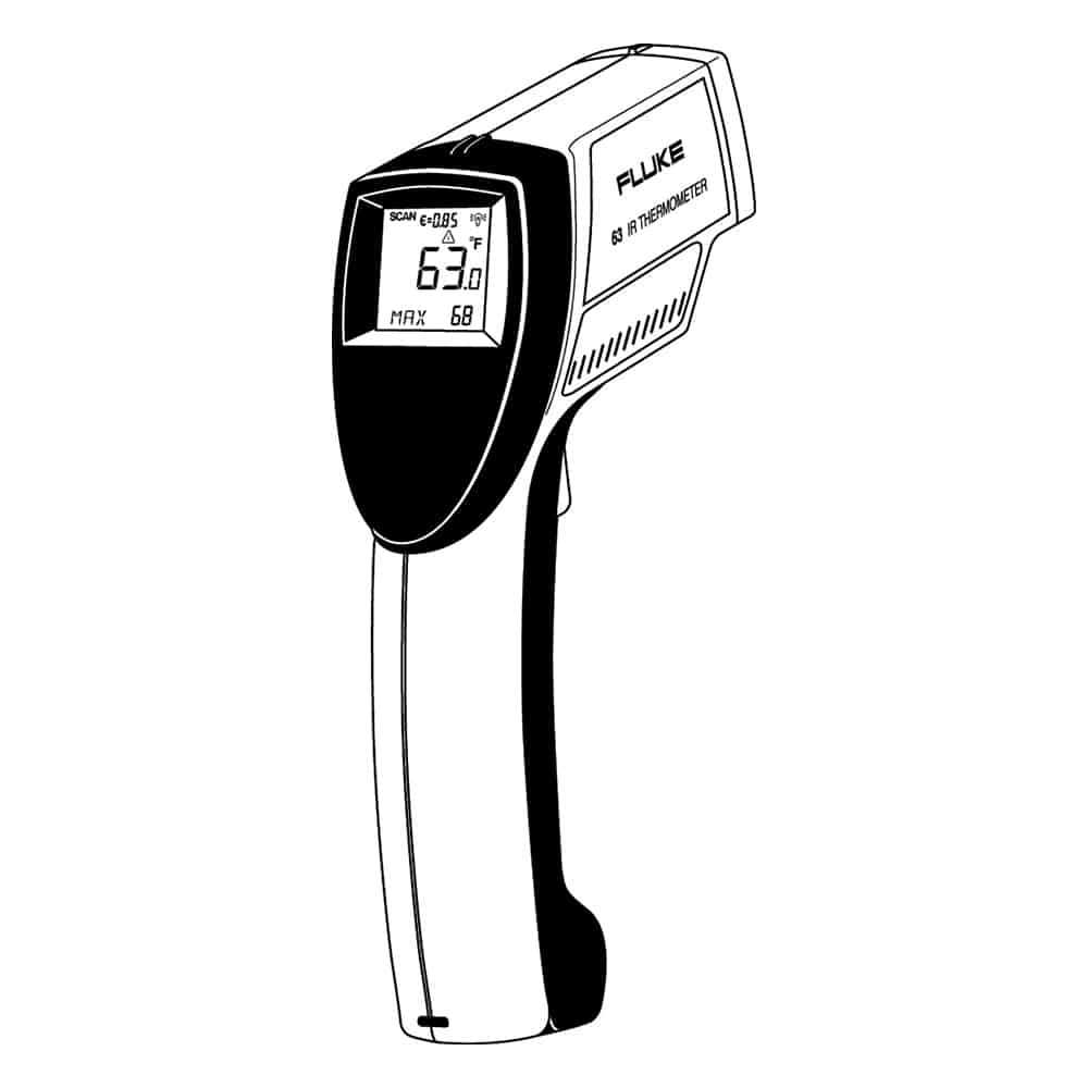 Fluke Mini Infrared Thermometer Gun, 12:1, -32 to 535°C