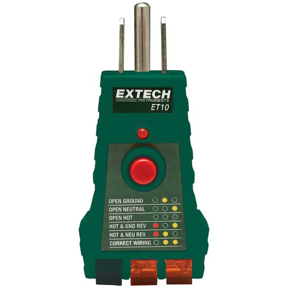 Extech GFCI Tester, 3-Wire Receptacles