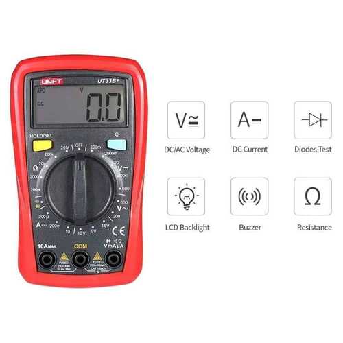UniT Palm Sized Digital Multimeters, CAT II 600V, 10A UT33B+ Shop