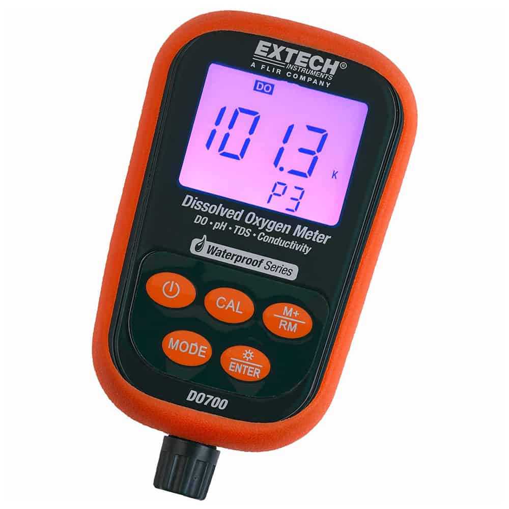 Extech Portable Dissolved Oxygen Meter, 0 to 40.00mg/L