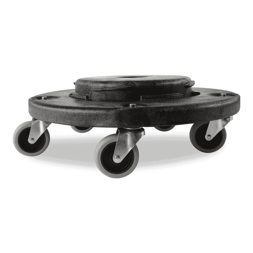 Rubbermaid BRUTE® Dolly for 20/32/44/55 Gal Waste Containers, Black, 250 lbs Load Capacity