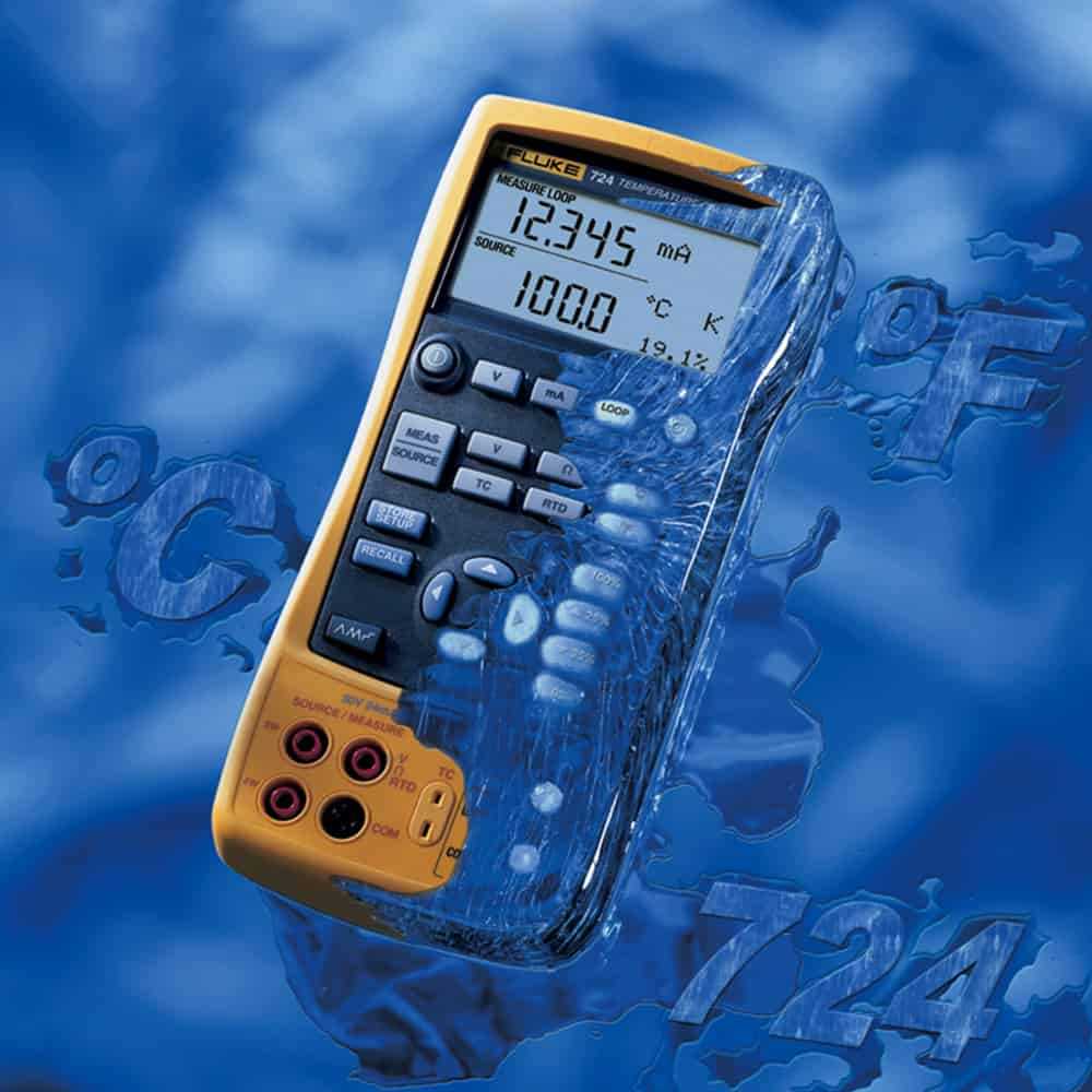 Fluke Temperature Calibrator, 10 Thermocouple and 7 RTD Types