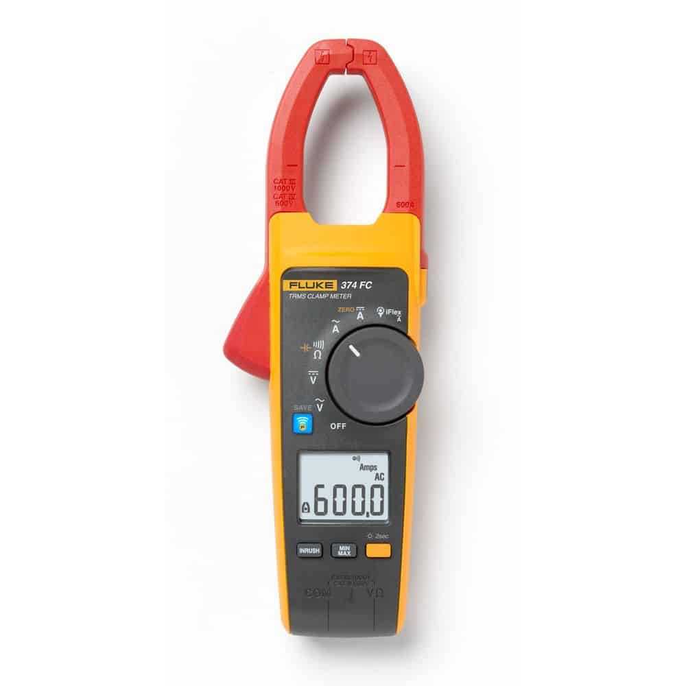Fluke True RMS AC/DC Clamp Meter, 600A, 34mm Jaw, CAT IV 600V, with 500mV DC Current and Capacitance Measurement