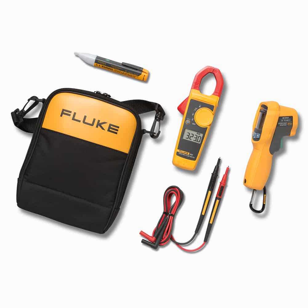 Fluke IR Thermometer, Clamp Meter And Voltage Detector Kit