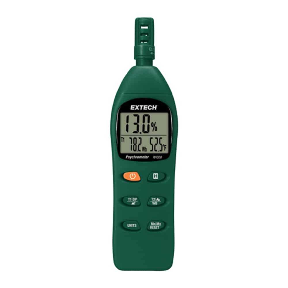 Extech Hygro-Thermometer Psychrometer, -20 to 50°C, 10 to 90%RH