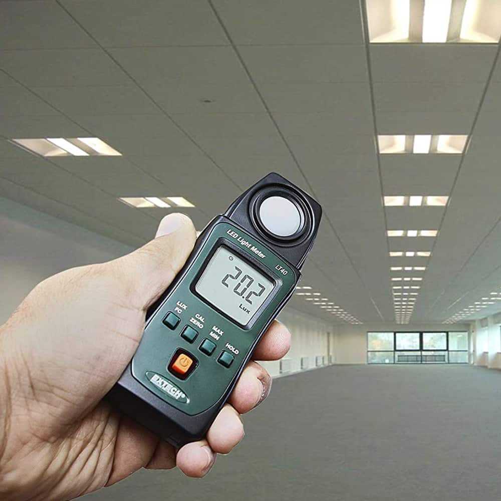 Extech LCD Display LED Light Meter, 400,000 Lux