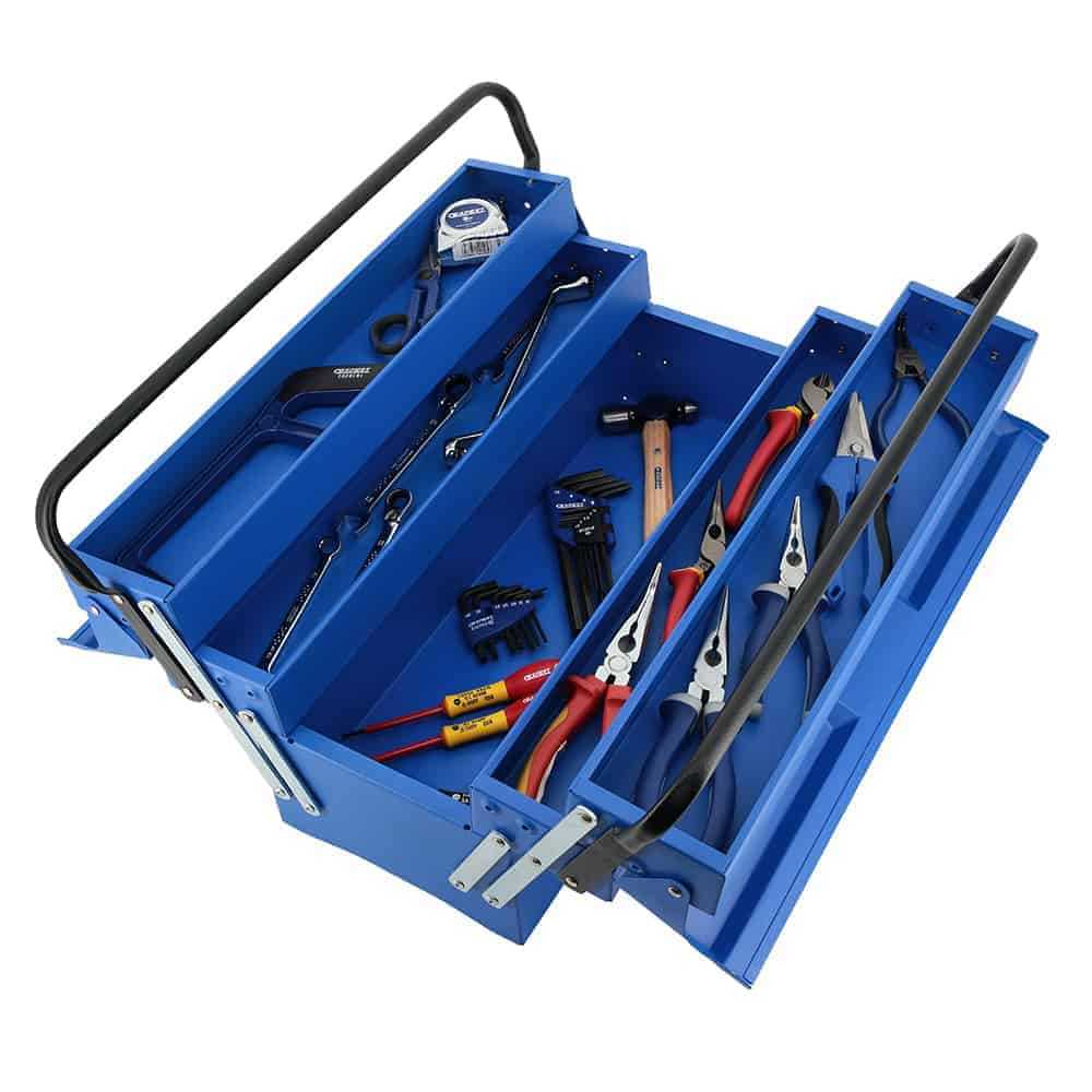 Gazelle 20 In. 5 Tray Cantilever Tool Box, 25kg Capacity, Metal, Powder Coated