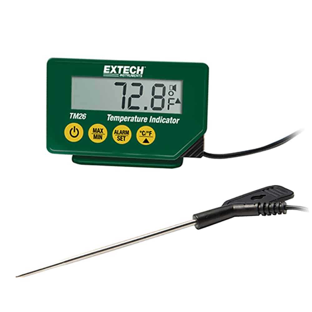 Extech Compact Temperature Indicator, ‐40 to 200°C