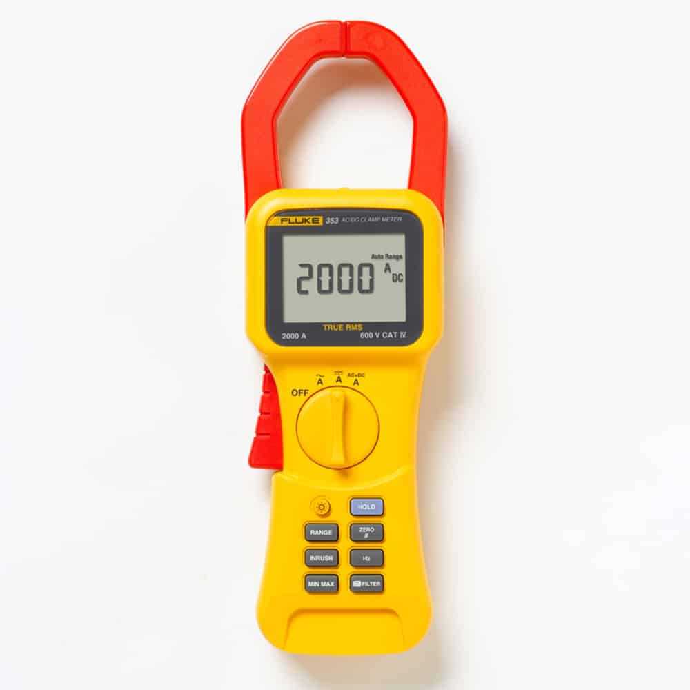 Fluke True RMS AC/DC Clamp Meter, 2000A, 58mm Jaw, CAT IV 600V (Current Measurement Only)