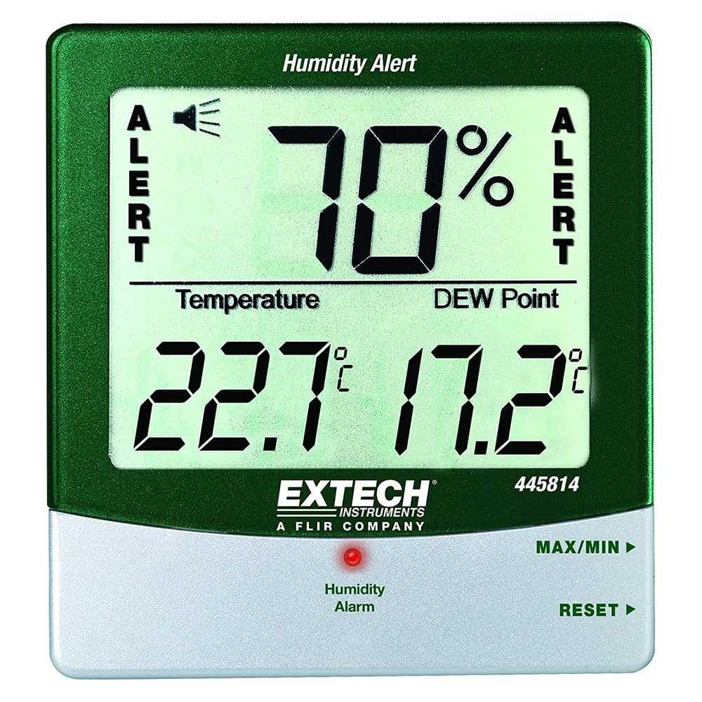 Extech Hygrometer-Thermometer, -10 to 60°C, 10 to 99%RH